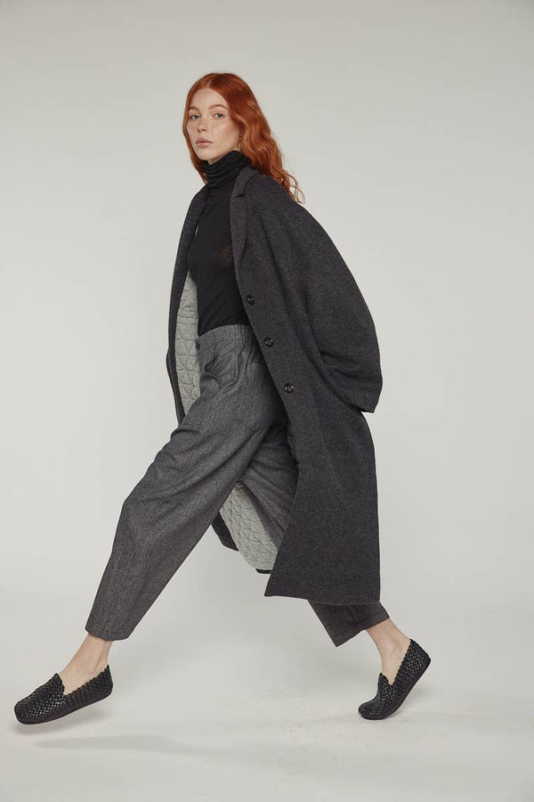 Cocoon sleeve maxi coat