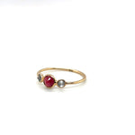 Three Stone Ruby & Diamond Ring