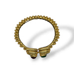 Twin Gemstone Open Cuff