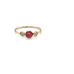 Three Stone Ruby & Diamond Ring
