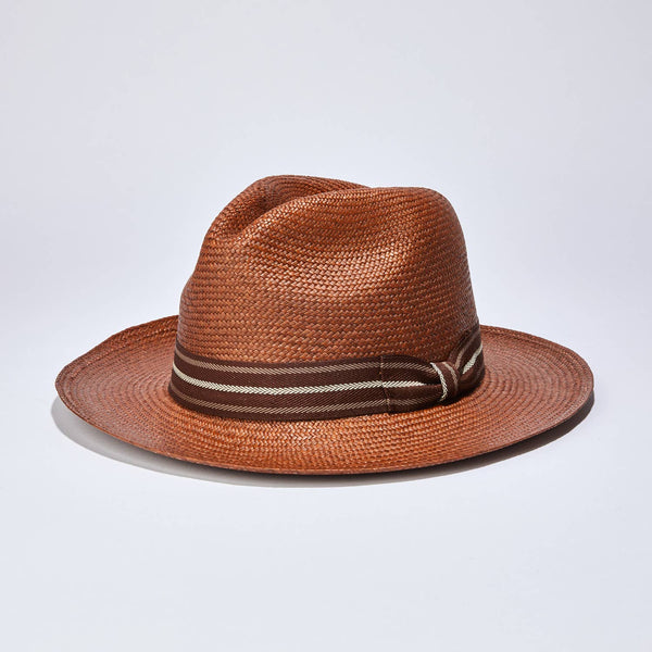 Classic Caramel Panama Hat - Handmade Straw Summer Hat
