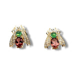 Tourmaline Insect earrings
