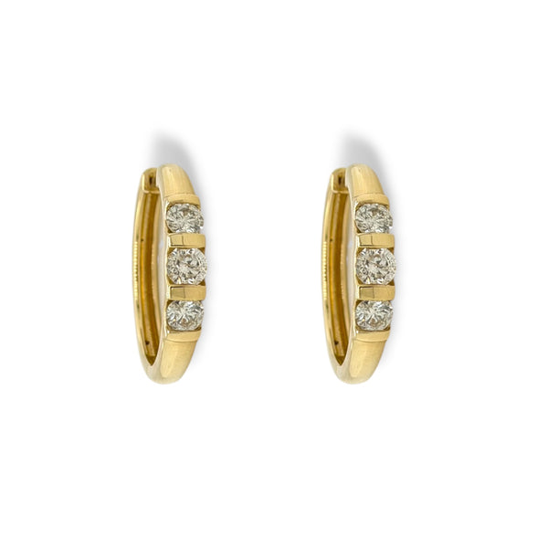 Diamond set hoop