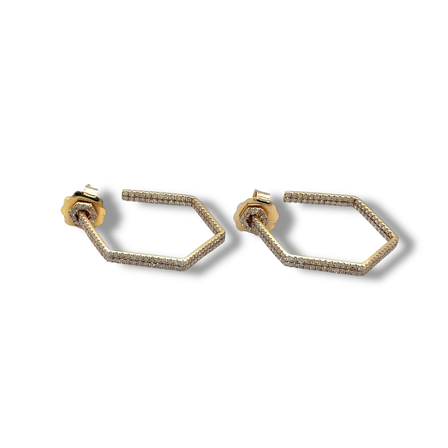 Diamond Hex Shaped Hoop