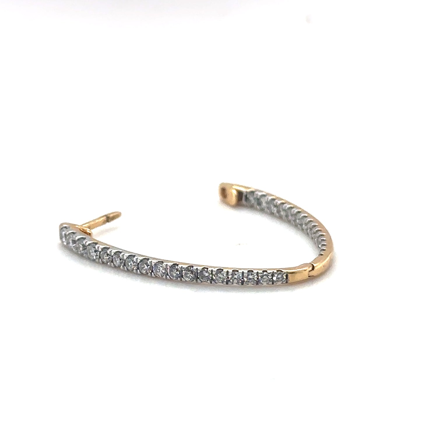 Oval Inside Out Diamond Hoops