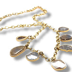 Sliced diamond necklace