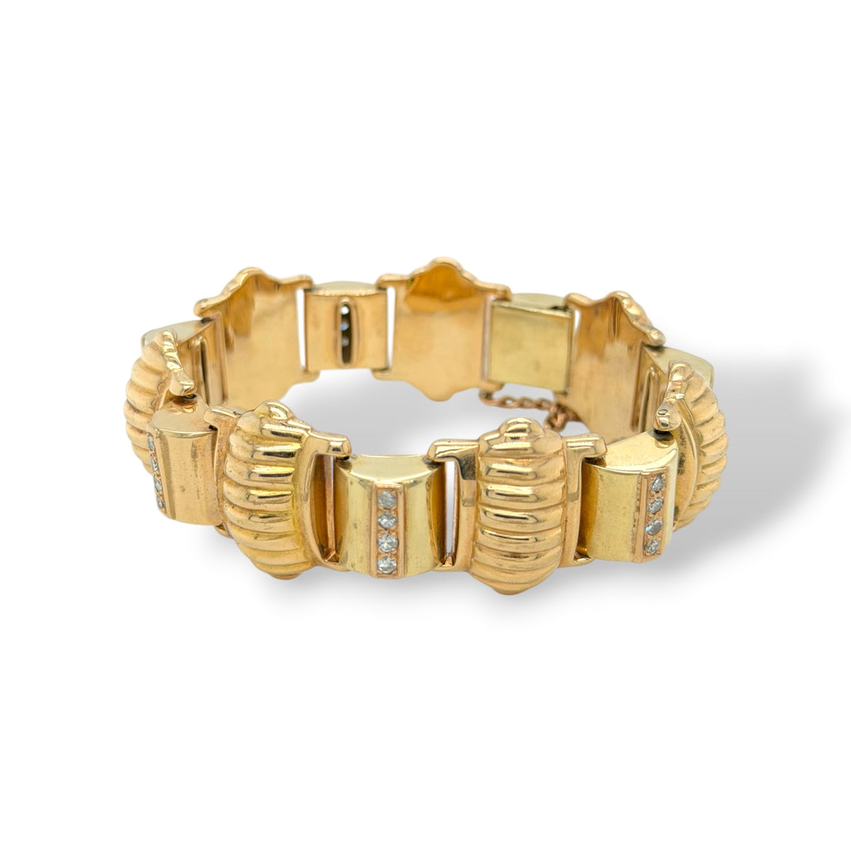 Retro-style Dome Link Bracelet