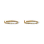Golden Light Inside Out Hoops