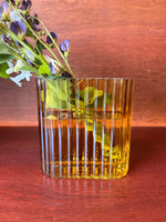 Ribbed Amber Vase