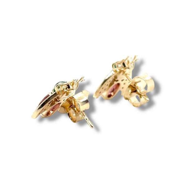 Tourmaline Insect earrings