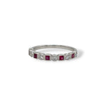 The Princess-cut Ruby and Diamond ring