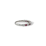 The Princess-cut Ruby and Diamond ring
