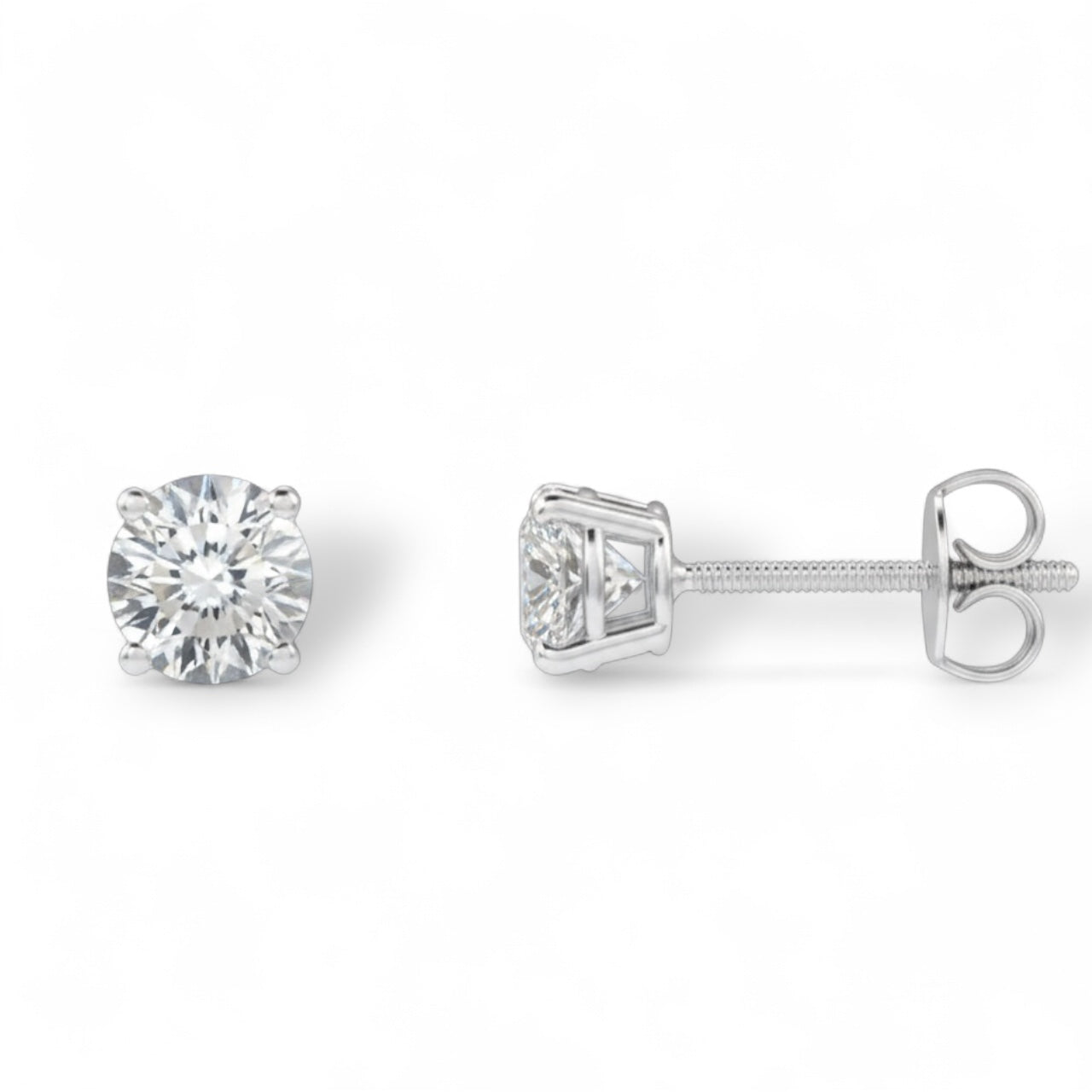 1.50 Carat Round Brilliant Diamond Studs