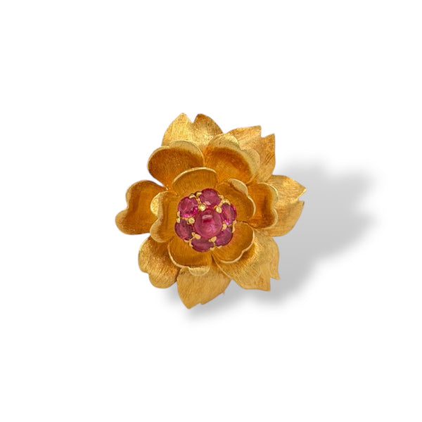 Van Cleef & Ariel’s Ruby Floral Motif Brooch