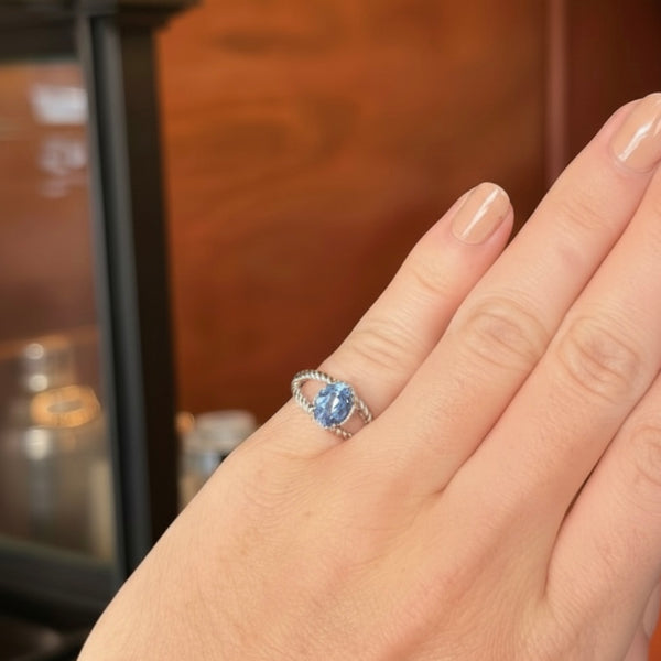 Tanzanite Cross Ring