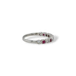 The Princess-cut Ruby and Diamond ring