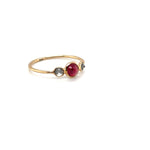 Three Stone Ruby & Diamond Ring