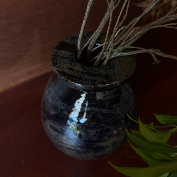 Grid Fossil Flower Vase