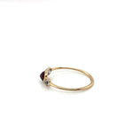Three Stone Ruby & Diamond Ring