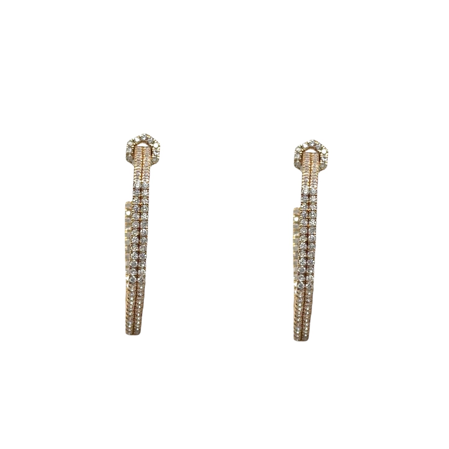 Diamond Hex Shaped Hoop