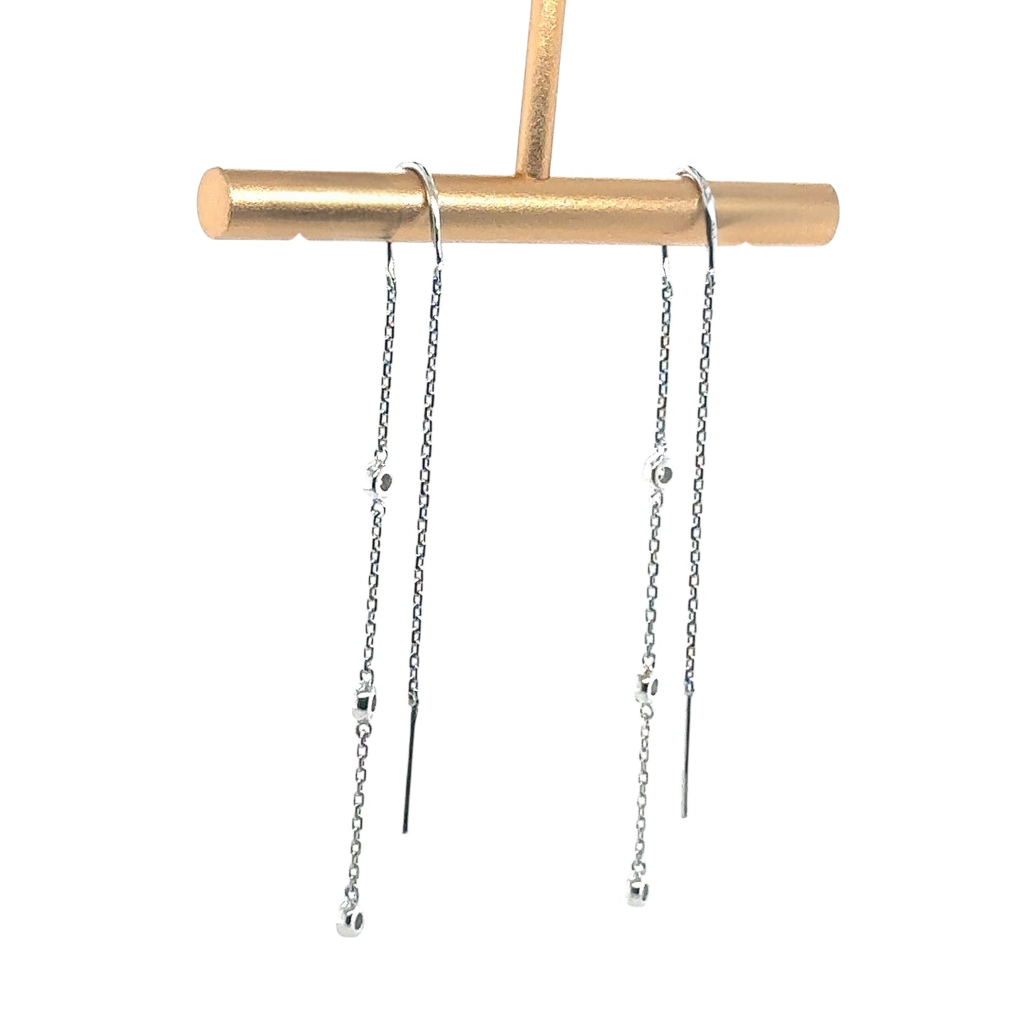 Waterfall Drop Earrings White Gold