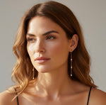 Waterfall Drop Earrings Yellow Gold