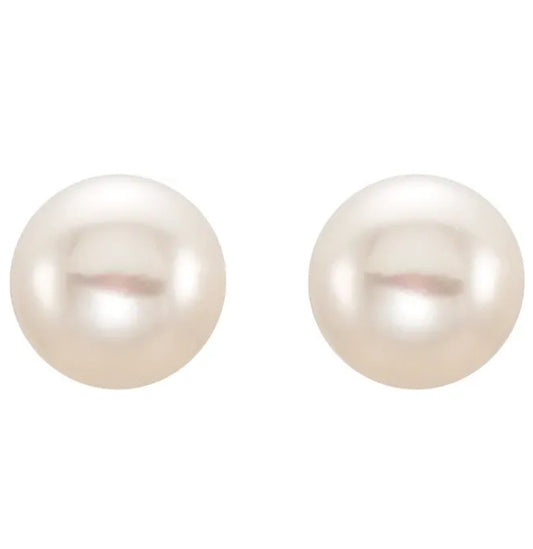 White Freshwater Pearls in 14k