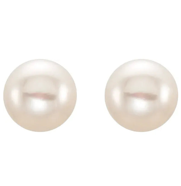 White Freshwater Pearls in 14k