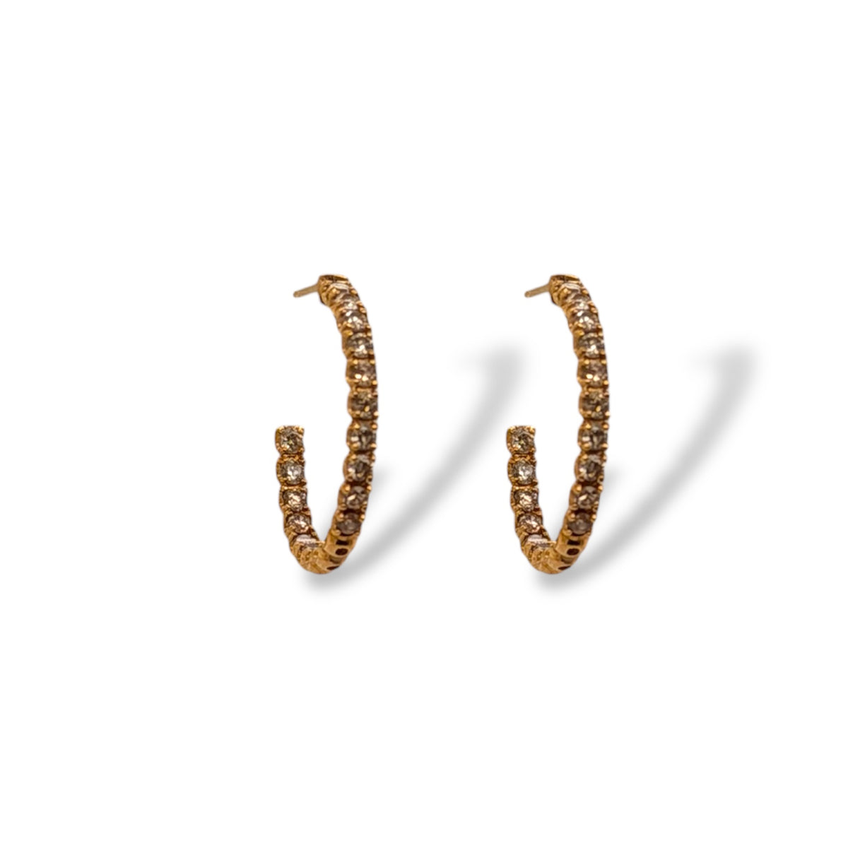 Fiona Gold Diamond Hoops