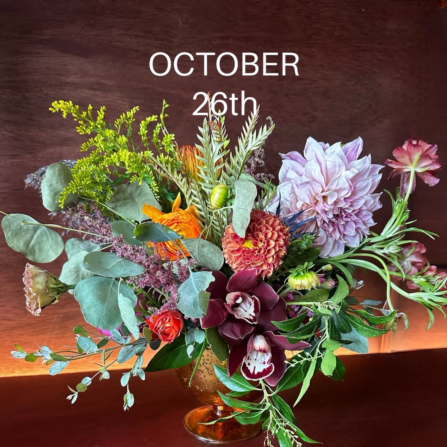 Oct. 26th Fall Foliage Floral Table Arrangement Workshop