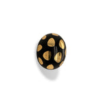 Tiffany & Co. Yellow Gold and Black Inlay Positive And Negative Oval Dome Earrings