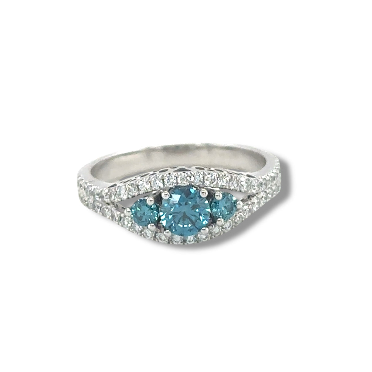 Custom Design Blue & White Diamonds