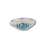 Custom Design Blue & White Diamonds