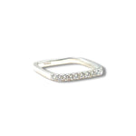 Square White Gold Diamond Ring