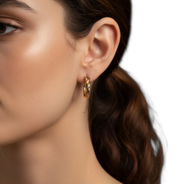 Twisted Oval Hoop