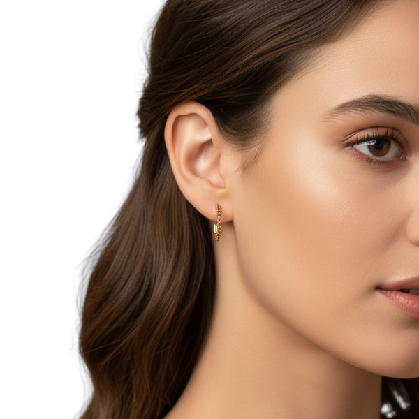 Fiona Gold Diamond Hoops