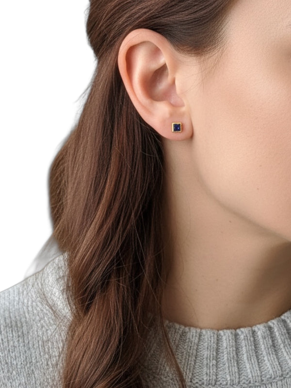 Blue Sapphire Studs