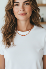 Orange Sapphire Beaded Beauty