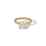 Cushion Diamond Ring Set
