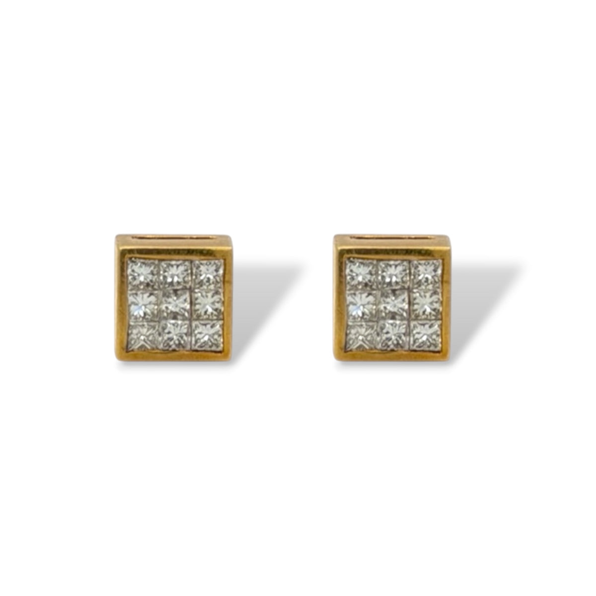 Carré Lumiére Gold Studs