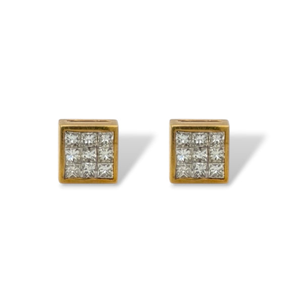 Carré Lumiére Gold Studs