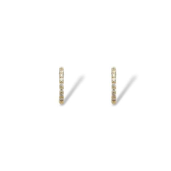 Diamond and Emerald Hoop