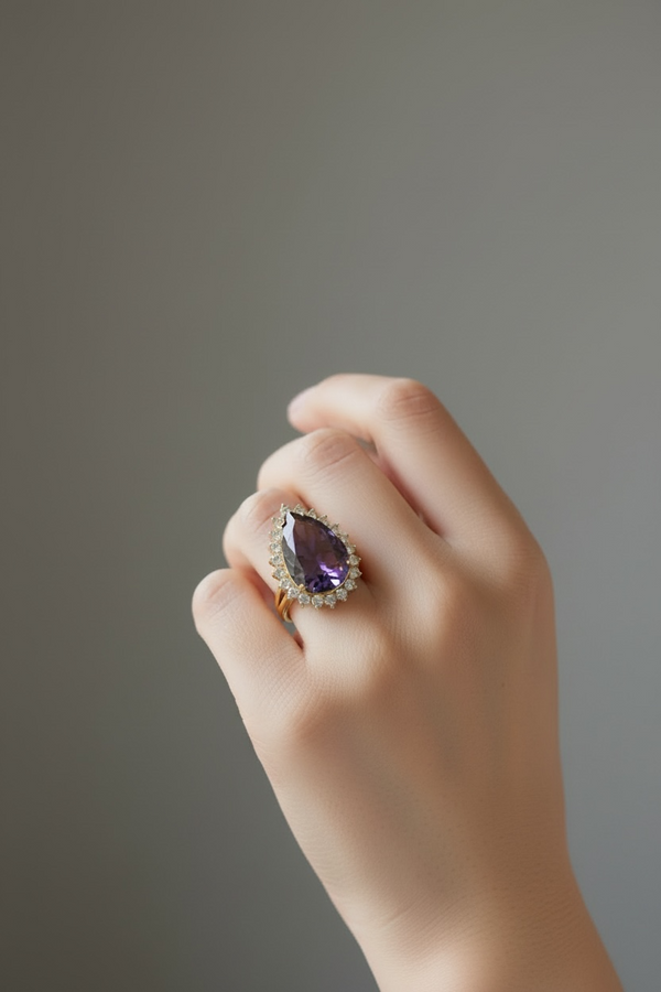 Amethyst cocktail ring