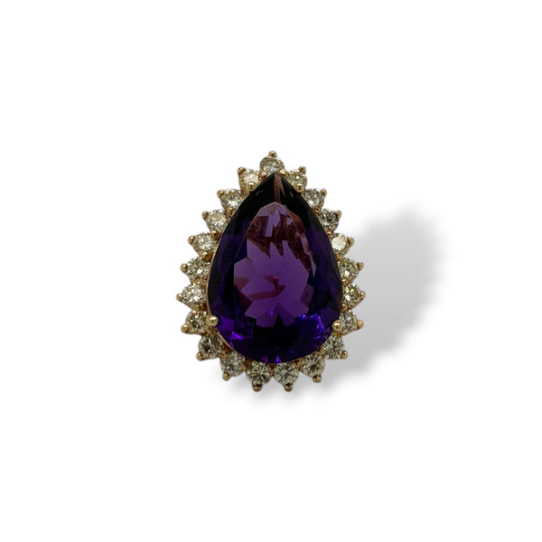 Amethyst cocktail ring