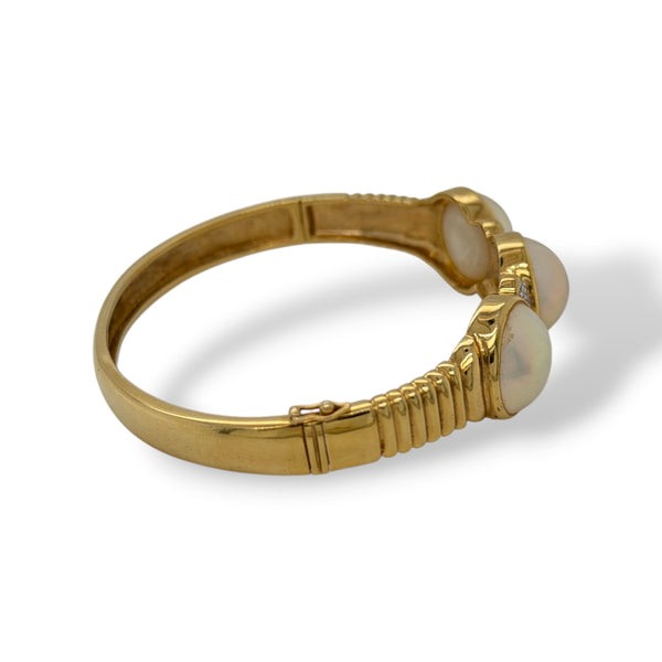 Three Pearl Bangle