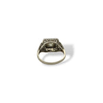 Vintage Art Deco Square Halo Diamond Ring