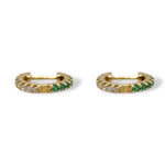 Diamond and Emerald Hoop