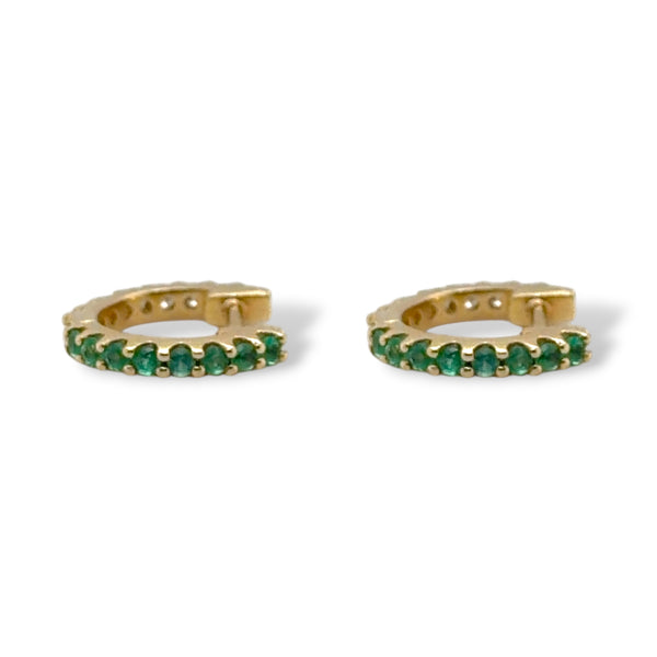 Diamond and Emerald Hoop