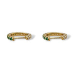Diamond and Emerald Hoop