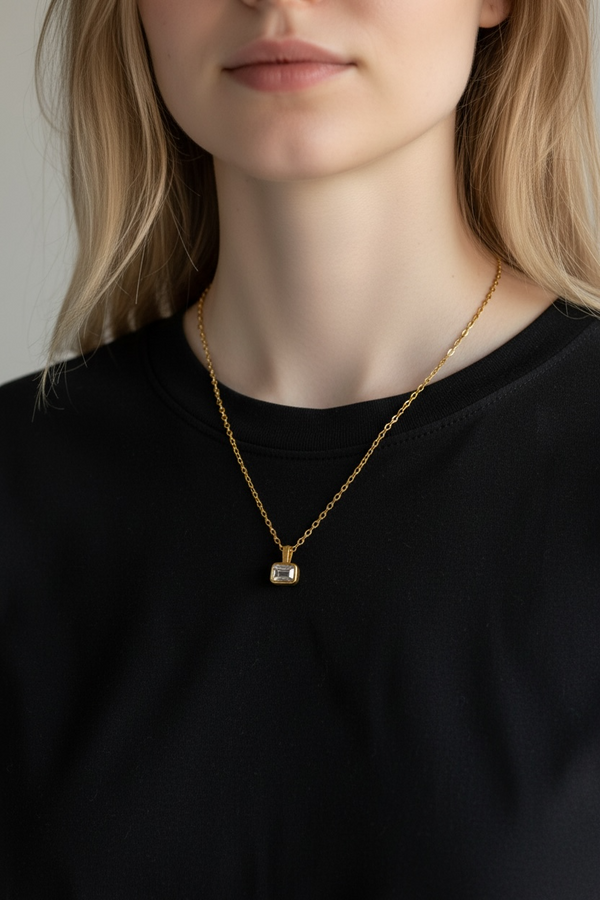 Emerald Cut Pendent